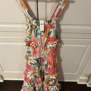 Farm Rio Macaw Bloom midi dress